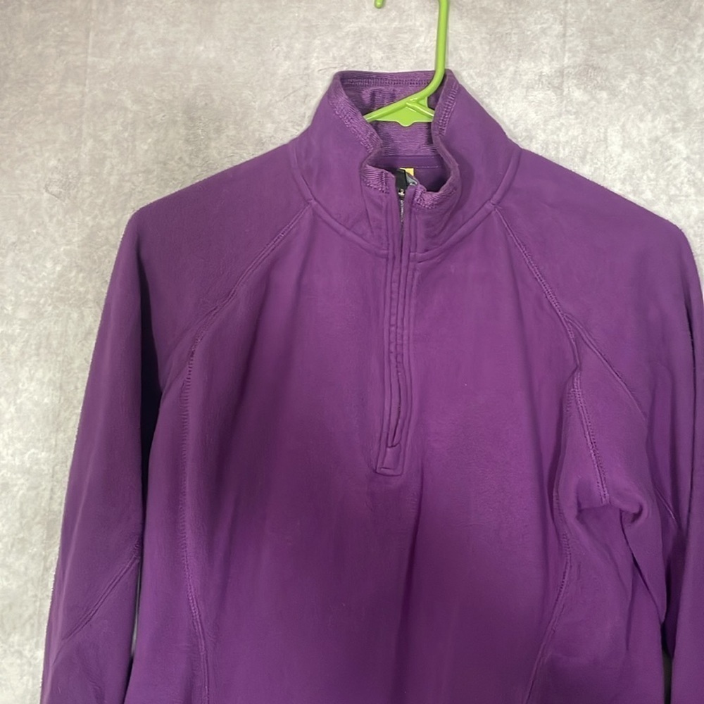 Cabela’s Women’s Purple Fleece Quarter Zip Pull Over Size Medium - Picture 3 of 7
